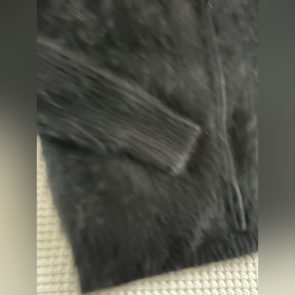 Vintage Venesha || Black 80% Angora Fuzzy Ribbed Jacket - Picture 7 of 7